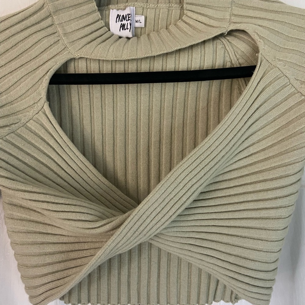 Princess Polly IRIS LONG SLEEVE TOP GREEN - Picture 3 of 6